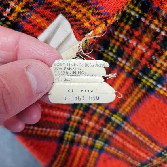 Sir Jac Jacket Men Size 38 Blue Hooded Full Zip Plaid Lined - Picture 11 of 14